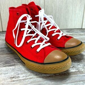 Converse All Star Chuck Taylor Hi Top Shoes Junior 4.5 High Top Sneakers Red